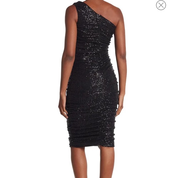 Love by Design Sequins One Shoulder Midi Dress - Picture 3 of 6